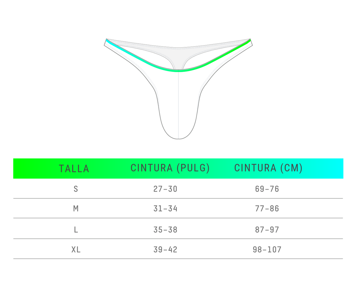 Tabla de tallas: 3-Pack Tangas